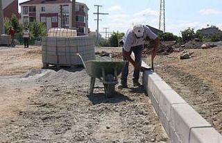 Ergene Belediyesi yol yapım çalışmalarına devam...