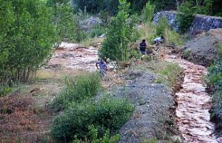 Erzincan’da sağanak yağış sele dönüştü