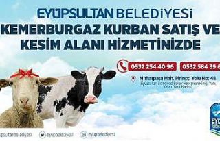 Eyüpsultan’da kurban satış ve kesim alanında...