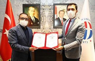 GAÜN’e korona virüs güvenli hizmet belgesi