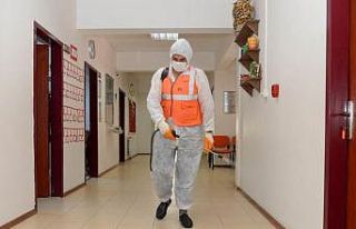 Gençlik merkezleri dezenfekte edildi
