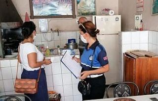 Germencik’te korona virüs denetimi