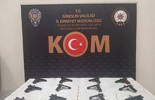 Giresun’da 12 adet el yapımı tabanca ele geçirildi