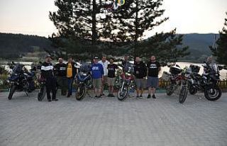 Gölcük yaylası motorcuların ilgi odağı oldu