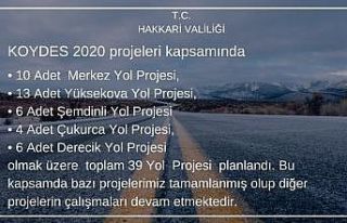 Hakkari’de 39 yol projesi hayata geçiriliyor