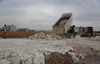 Haliliye’de yol yapım çalışmaları sürüyor