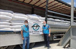 Havacılar Yayladağı’na 1 tır un yardımı gönderdi
