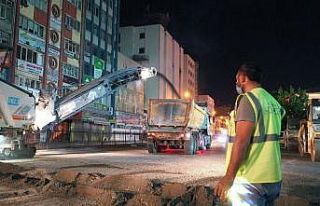 Hürriyet caddesi’nde asfalt yenileme ve kaldırım...