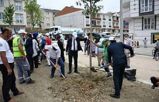İnegöl’de 15 Temmuz şehitleri için fidan dikildi