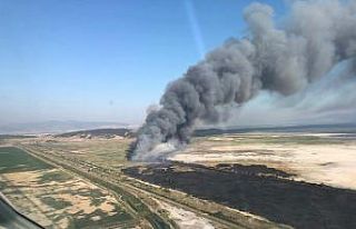 İzmir Kuş Cenneti yakınında korkutan yangın
