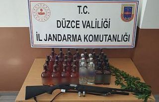 Jandarmadan kaçak içki operasyonu