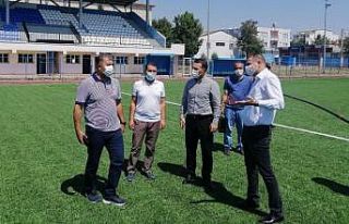 Kahta Stadyumunda profesyonel lige uygunluk incelemesi