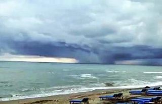 Karadeniz’de oluşan hortum Kocaali’nden görüntülendi