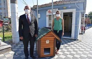Karesi Belediyesi’nden mahallenin maskotuna köpek...