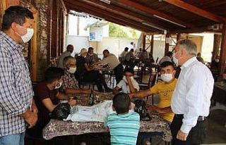 Kaymakam Duru ve kurum amirlerinden maske denetimi