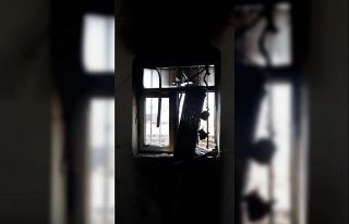 Kendi imkanlarıyla yaptıkları cami yanınca dumanların...