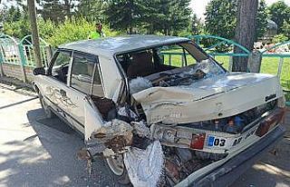 Kontrolden çıkan kamyonet park halindeki otomobile...