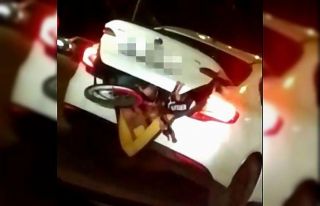 Konya’da çocukları otomobilin bagajında taşıyan...