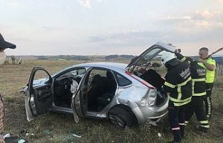 Köpeğe çarpmamak isterken tarlaya uçtu: 3 yaralı