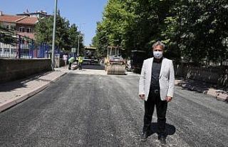 Melikgazi’de asfalt çalışmaları devam ediyor