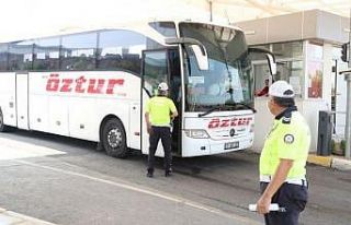Mersin’de şehirlerarası otobüslerde bayram denetimi