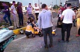 Otomobil motosikletliye çarptı: 1 yaralı