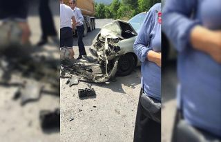 Otomobil tır’a çarptı, 1 yaralı