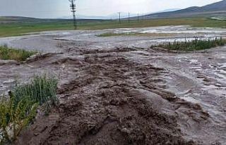 Özalp ilçesini önce dolu sonra sel vurdu