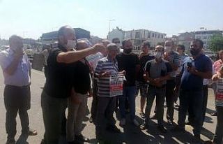 Pazarcı esnafı Ünye Belediyesini protesto edip...