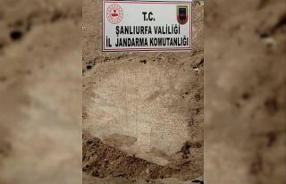 Roma Dönemi’ne ait mozaikleri sökmeye çalışırken...