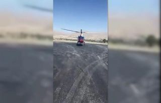 Sarız ilçesine ambulans helikopterin ilk inişi...