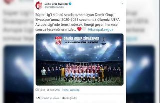 Sivasspor’dan UEFA paylaşımı