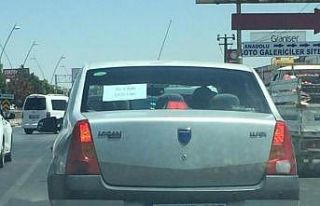 Sürücülerin dikkatini çeken uyarı