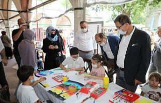Tarihi külliyede çocuklarla renkli sanat günleri