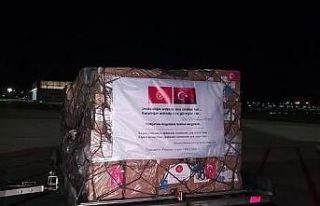 Türkiye’nin gönderdiği tıbbi yardım malzemeleri...