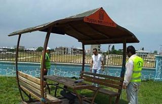 Tuşba’da tahrip edilen parklar onarılıyor