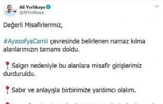 Vali Yerlikaya duyurdu: Ayasofya Camii çevresinde...