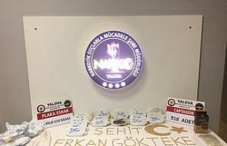 Yalova’da 3 kilo esrar ve çok miktarda uyuşturucu...