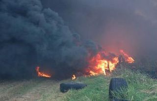 Yanan lastikler, Keşan üzerinde bulut oluşturdu