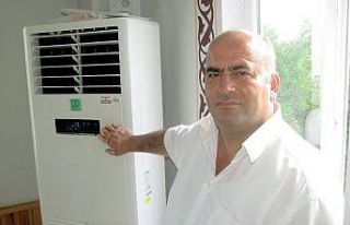 Yardım sever işadamından camiye klima