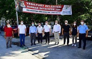 Yeşilyurt’ta kurban satış ve kesim yerlerinde...