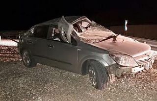 Yoldan çıkan otomobil takla attı: 1 yaralı