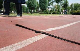 Yürüyüş ve koşu parkuru zemininde tahribat