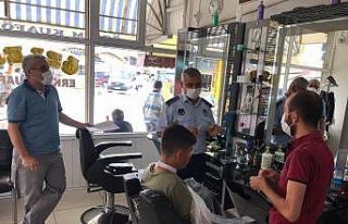 Zabıtadan berber ve kuaför denetimi