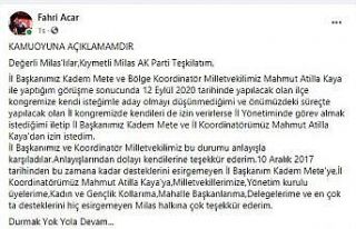 Acar: “Aday olmayı düşünmüyorum”