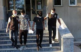 Akrobat hırsızlar önce kameraya sonra polise yakalandı