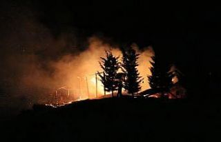 Ankara’da mesire alanındaki ahşap konak yanarak...