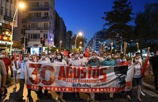 Antalya’da 30 Ağustos zafer yürüyüşü