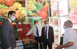 Aşkale’de maske ve sosyal mesafe denetimi