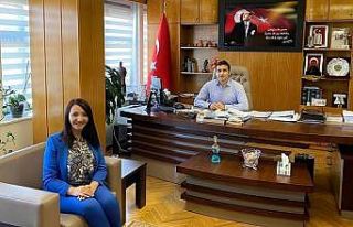 Başkan Tekin, Karayolları 14. Bölge Müdürü Güzel’i...